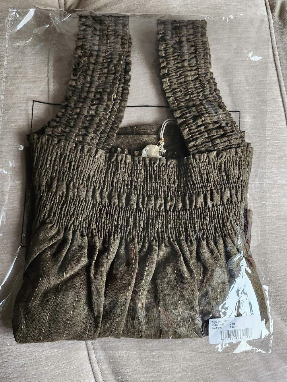 NWT By Together Brand Linen Babydoll Sleeveless Top Tank SML - Picture 2 of 4